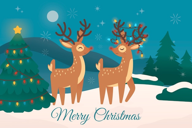Fondo de navidad dibujado a mano