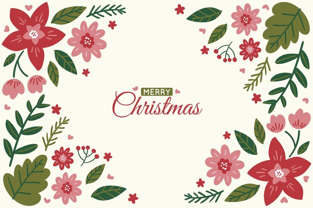 Fondo de navidad dibujado a mano