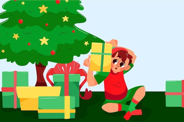 Vector gratuito fondo de navidad dibujado a mano