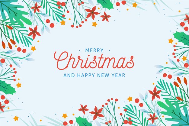Fondo de navidad dibujado a mano