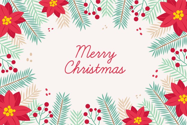 Fondo de navidad dibujado a mano