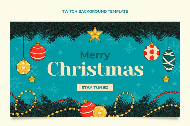 Fondo de navidad dibujado a mano