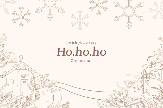 Fondo de navidad dibujado a mano