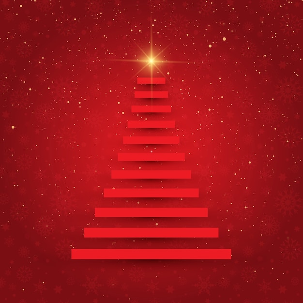 Fondo de navidad con diseño de árbol abstracto