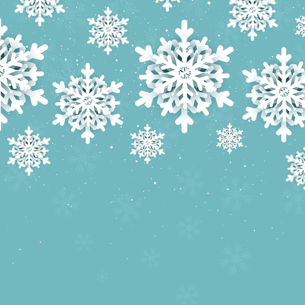 Fondo de navidad con diseño de copos de nieve