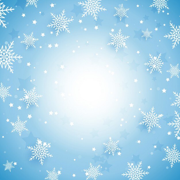 Fondo de navidad con diseño de copos de nieve