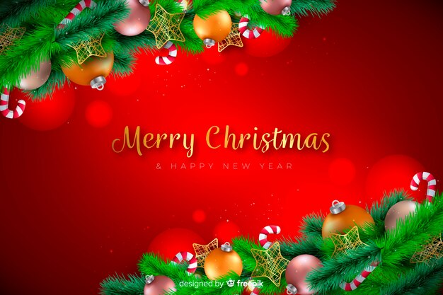 Fondo de Navidad en diseño plano