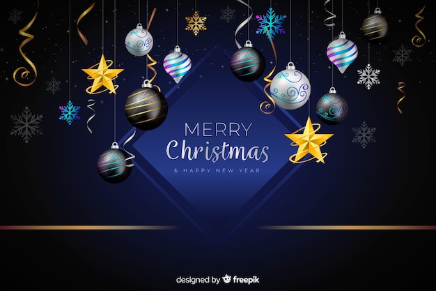 Fondo de Navidad en diseño plano