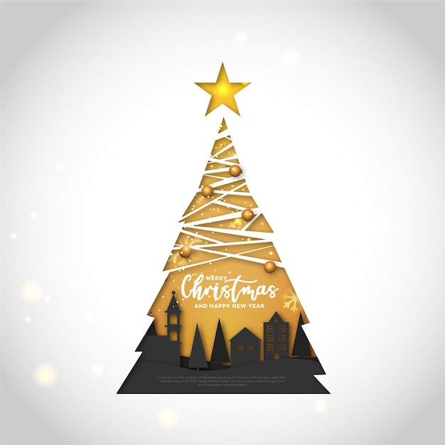 Fondo de Navidad en diseño plano