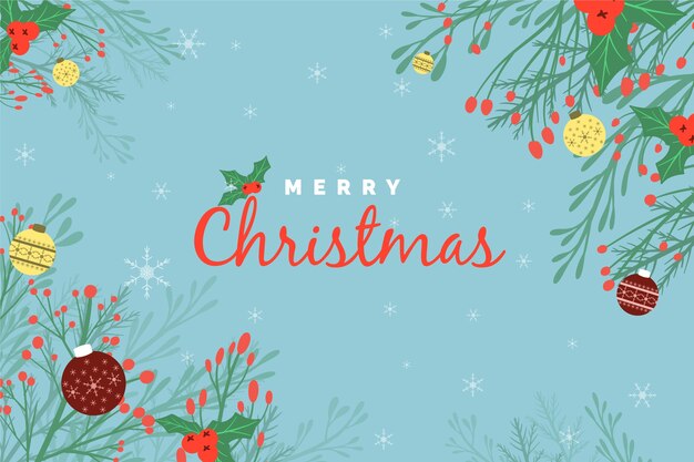 Fondo de Navidad en diseño plano