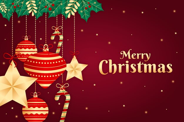 Fondo de navidad de diseño plano