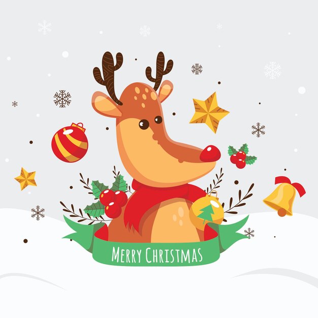 Fondo de navidad de diseño plano