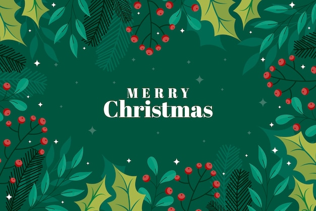 Fondo de navidad de diseño plano