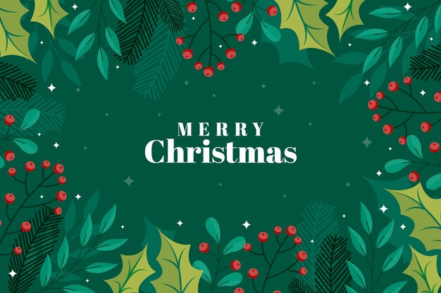 Fondo de navidad de diseño plano