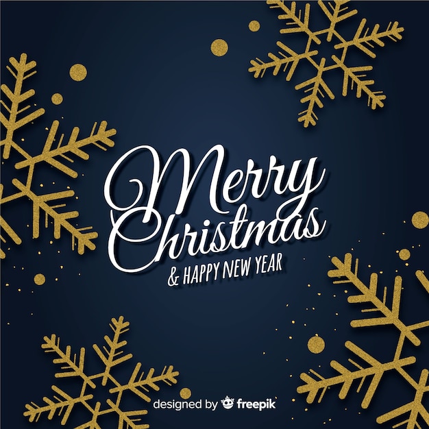 Vector gratuito fondo de navidad elegante con elementos dorados