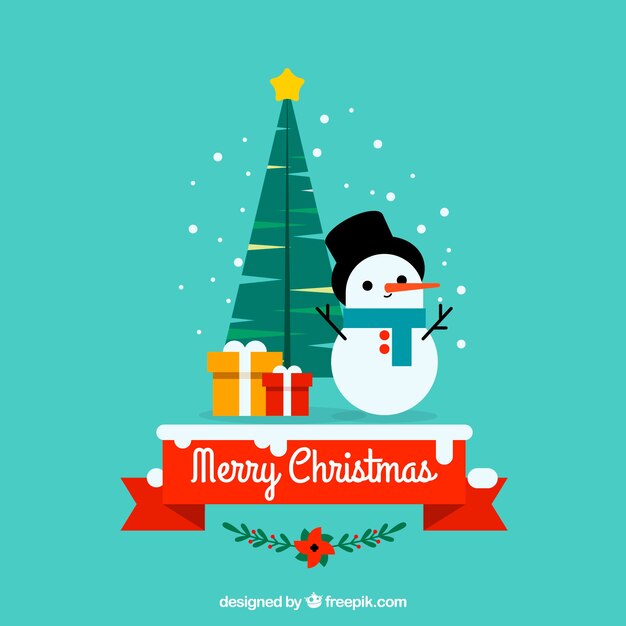 Fondo de navidad con elementos adorbales