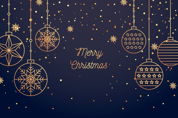 Fondo de Navidad en estilo de contorno