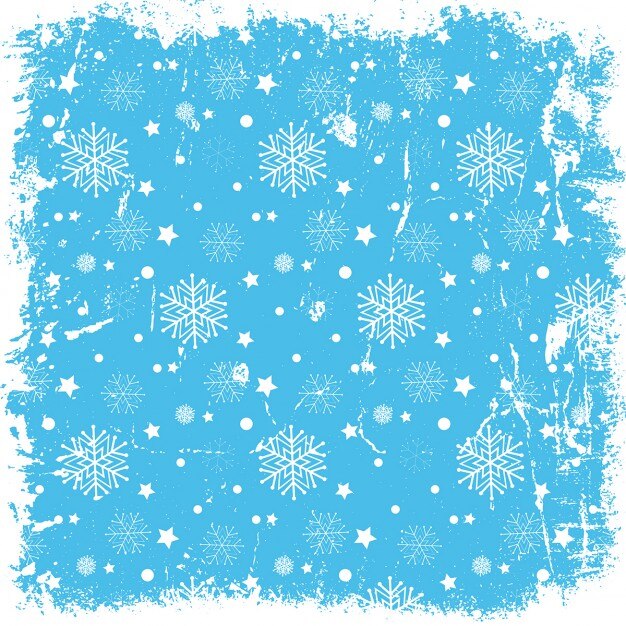 Vector gratuito fondo de navidad de estilo grunge con copos de nieve