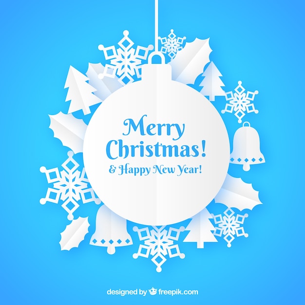 Fondo de navidad de estilo de papel