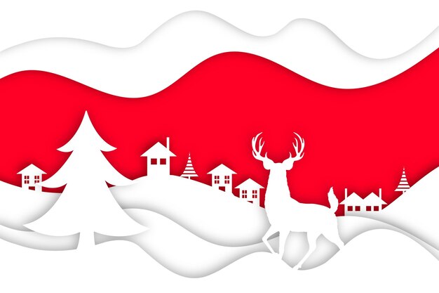 Fondo de navidad estilo papel