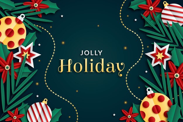 Fondo de navidad estilo papel