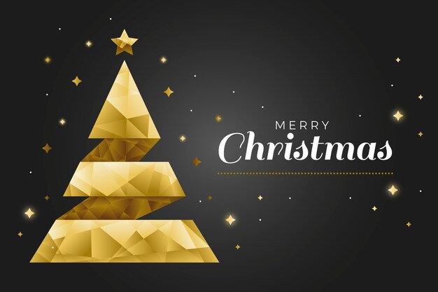 Fondo de navidad en estilo poligonal
