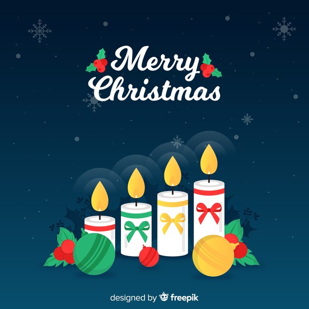 Fondo navidad fila velas