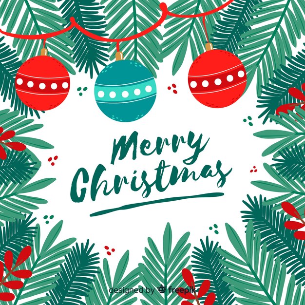 Fondo navidad hojas pino