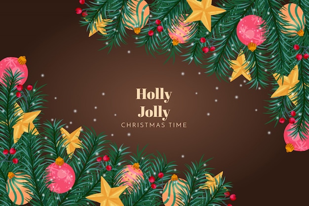 Fondo de navidad holly jolly