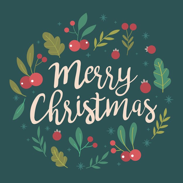 Fondo de Navidad con letras hermosas