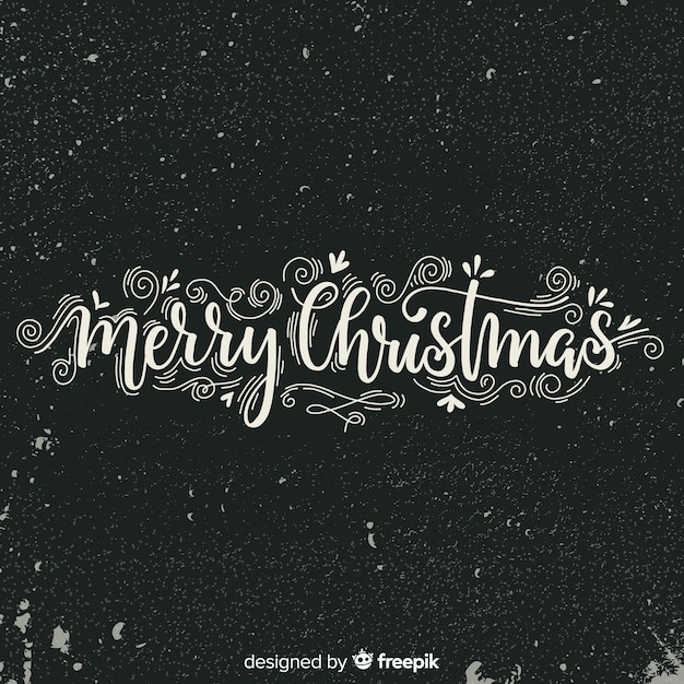 Vector gratuito fondo navidad lettering sucio