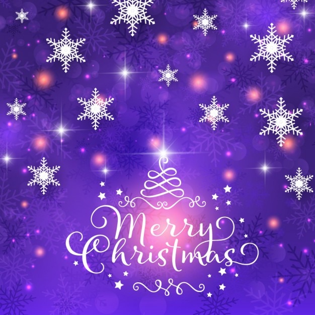 Vector gratuito fondo de navidad morado brillante