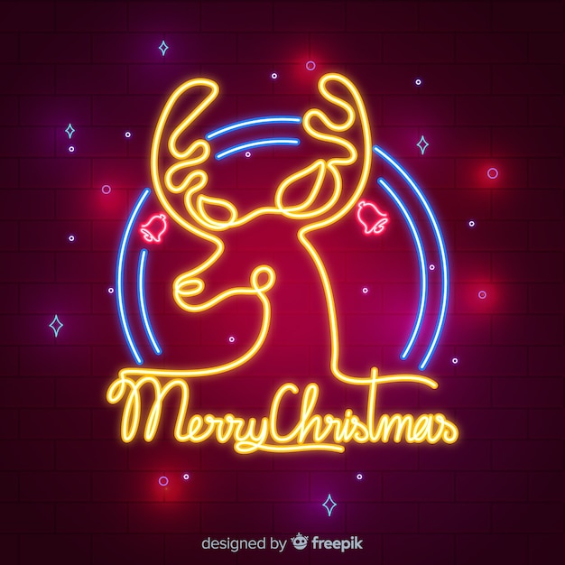 Fondo navidad neón