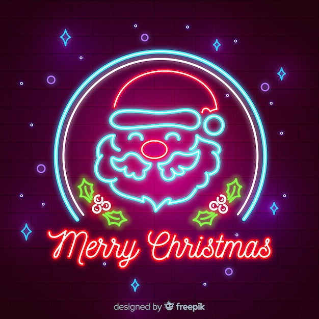 Fondo navidad neón