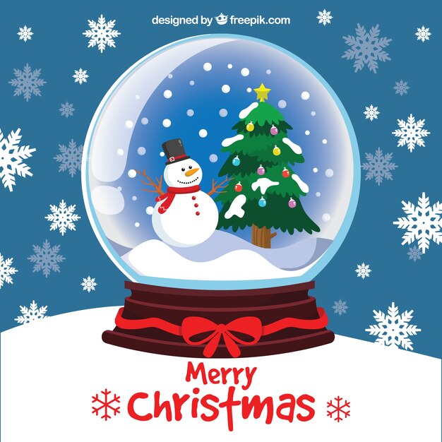Fondo de navidad con nieve