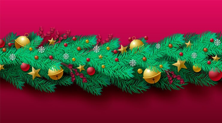 Vector gratuito fondo navidad oropel realista