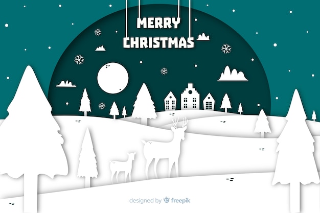 Fondo de Navidad en papel