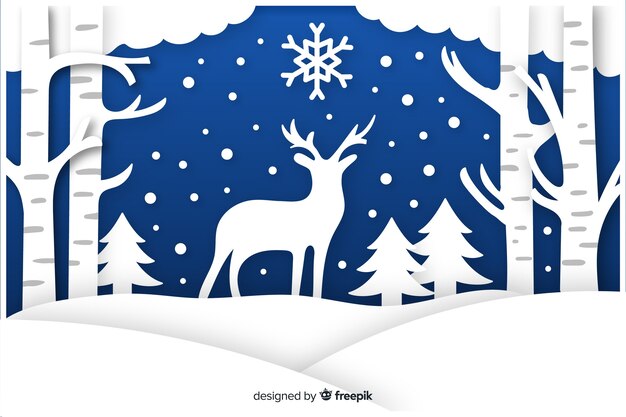 Fondo de Navidad en papel