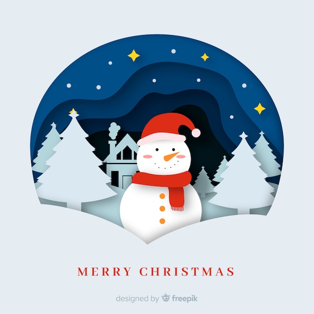 Fondo de Navidad en papel
