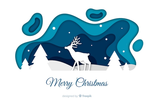 Fondo de Navidad en papel