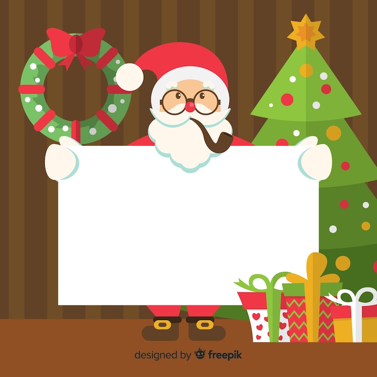 Vector gratuito fondo navidad pipa plana