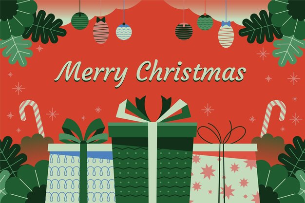 Fondo de navidad plano