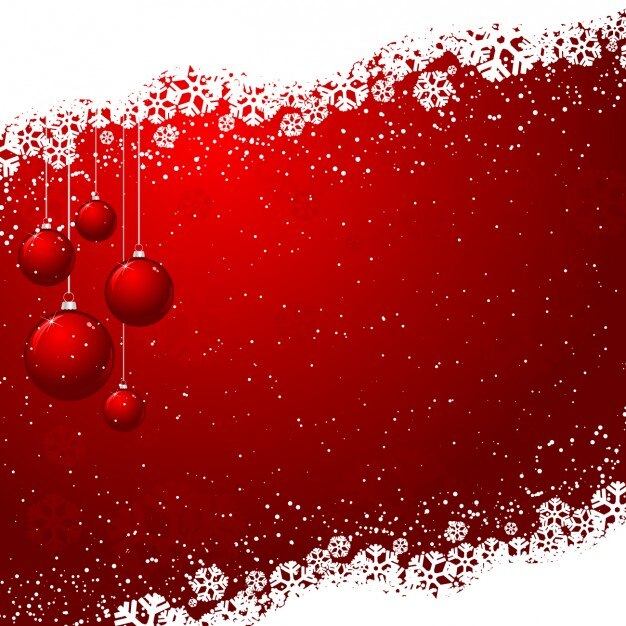 Fondo de navidad rojo nevado