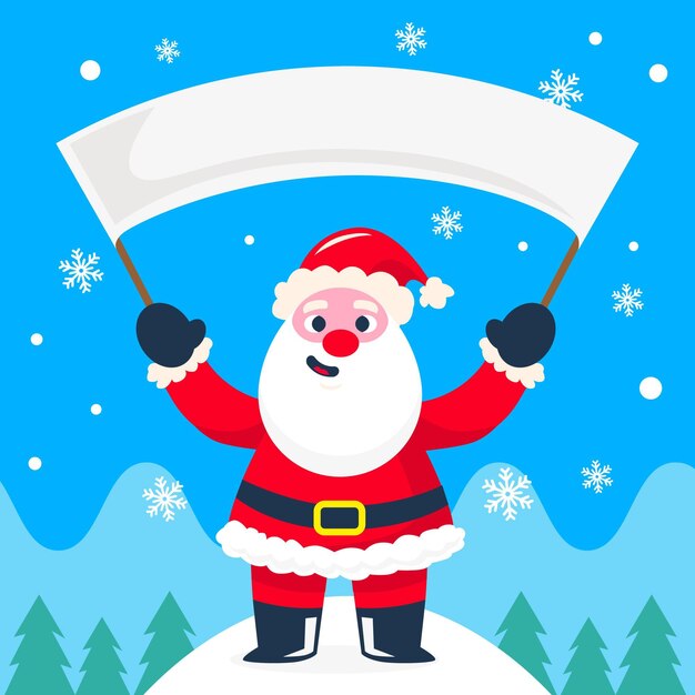 Fondo de navidad con santa claus