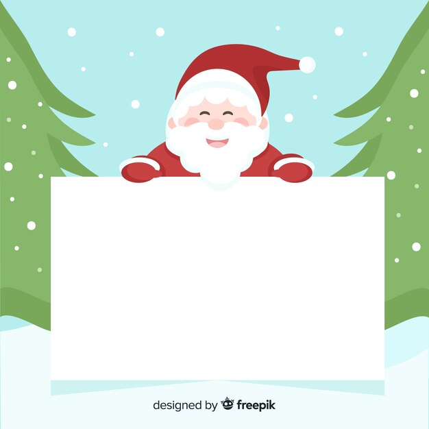 Fondo navidad santa plano