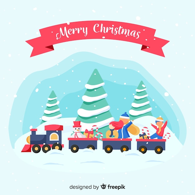Fondo navidad tren juguetes