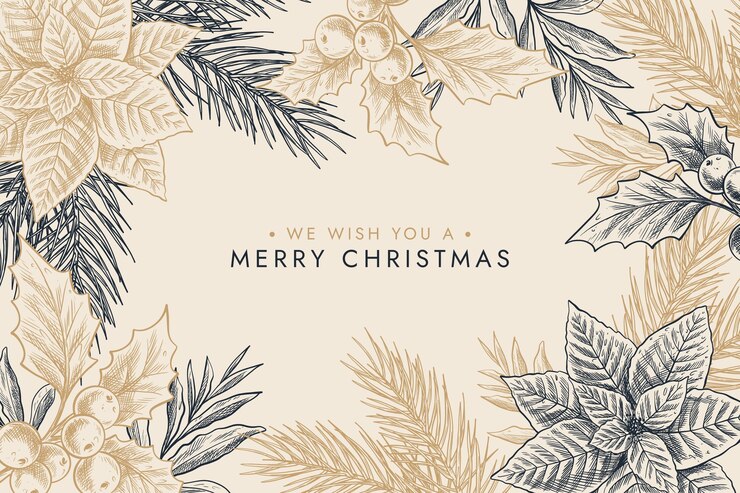 Vector gratuito fondo de navidad vintage