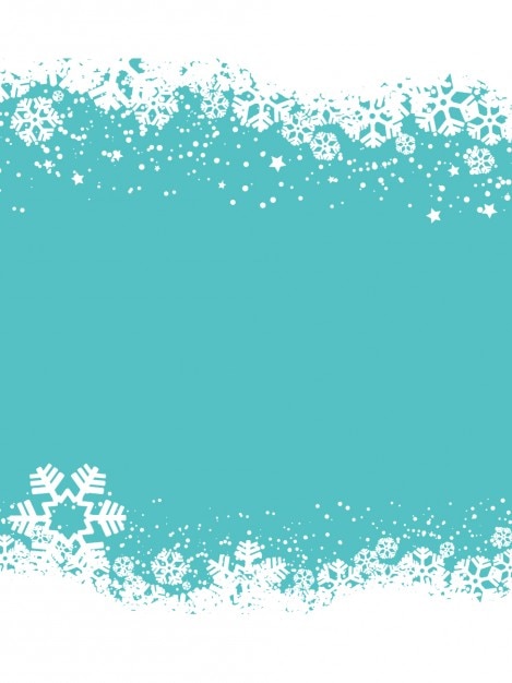 Fondo navideño azul de copos de nieve