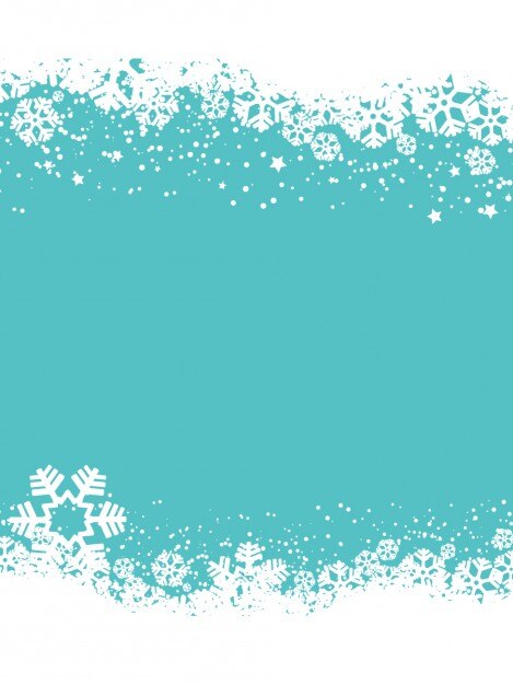 Fondo navideño azul de copos de nieve