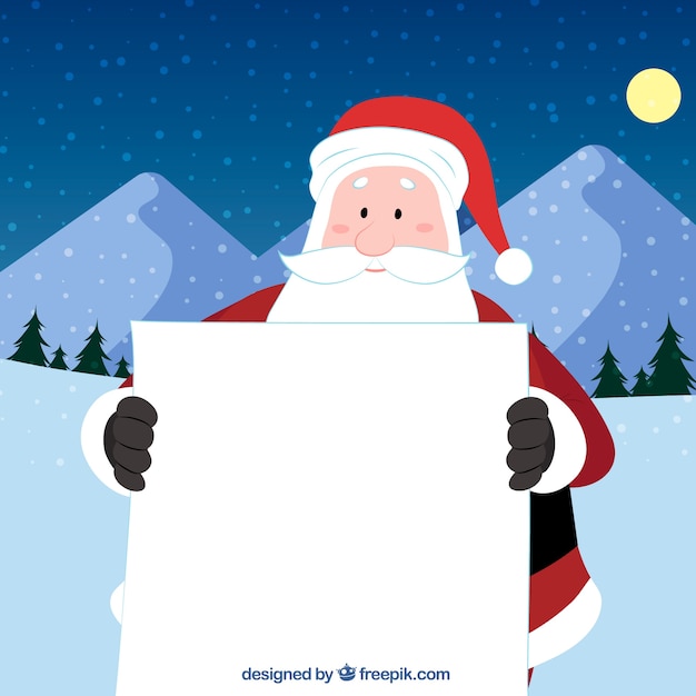 Vector gratuito fondo navideño con carta